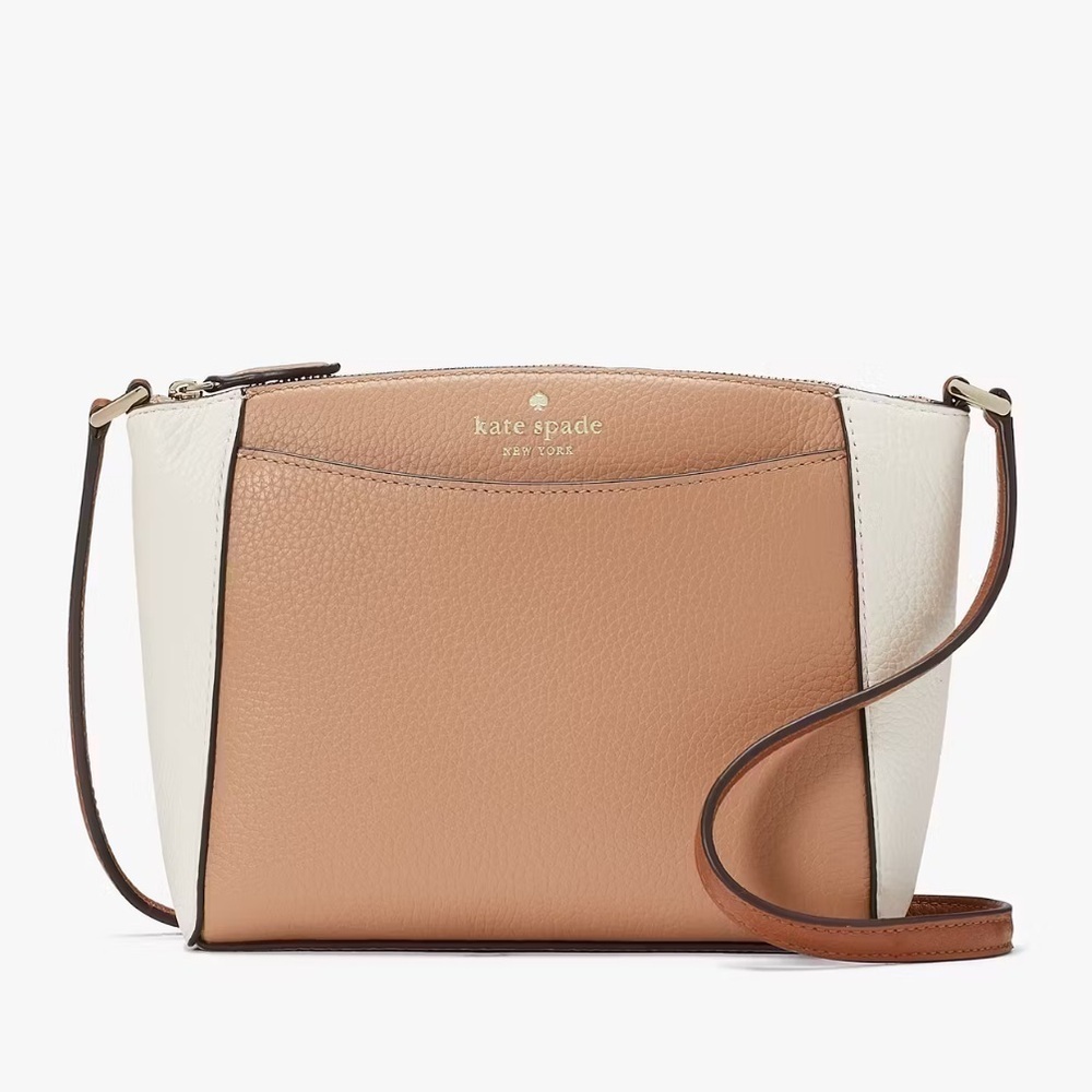 NWT! Kate Spade Monica Small Crossbody Tan and Cream Women's Bag, OS